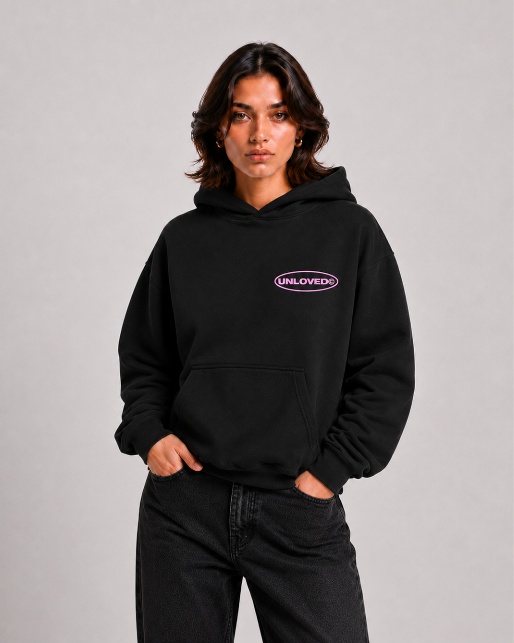 Baile boxy hoodie nera