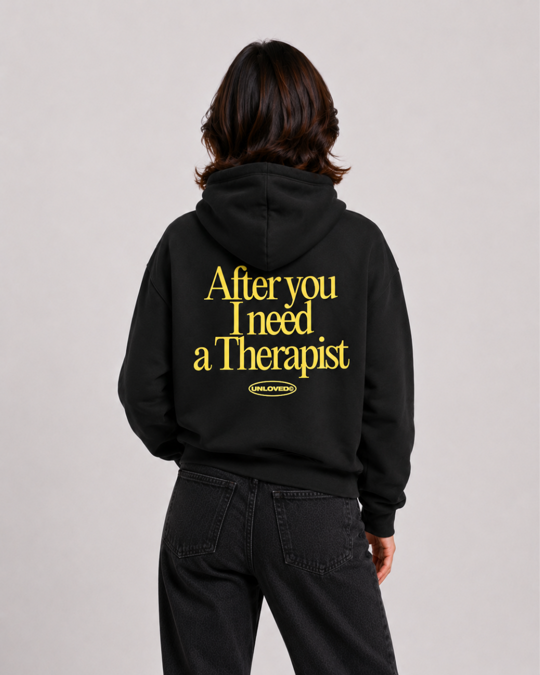 Therapist boxy hoodie nera