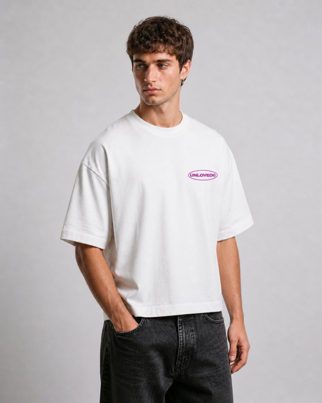 Broken Heart boxy tee bianca
