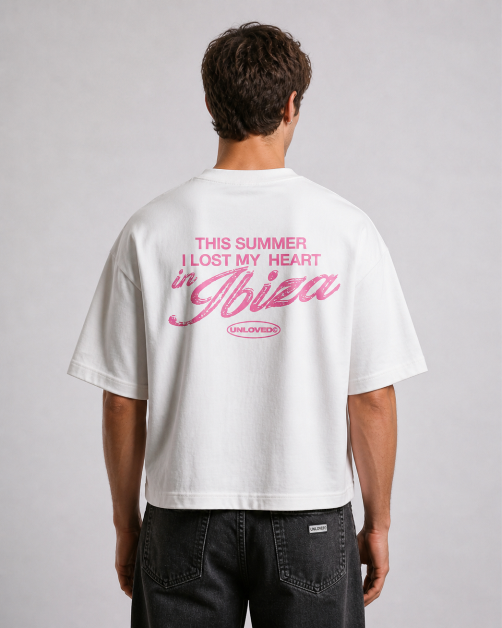 Ibiza holiday boxy tee bianca