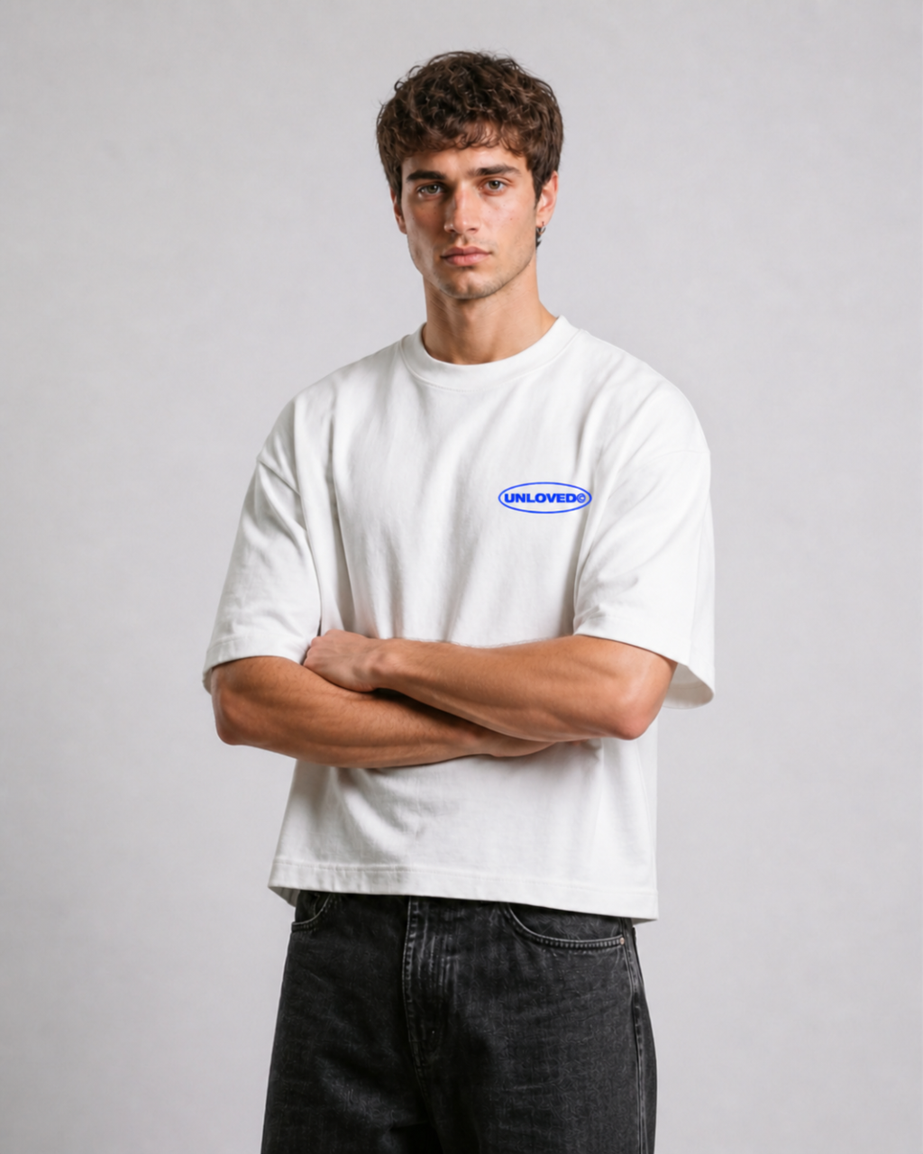 Mykonos holiday boxy tee bianca