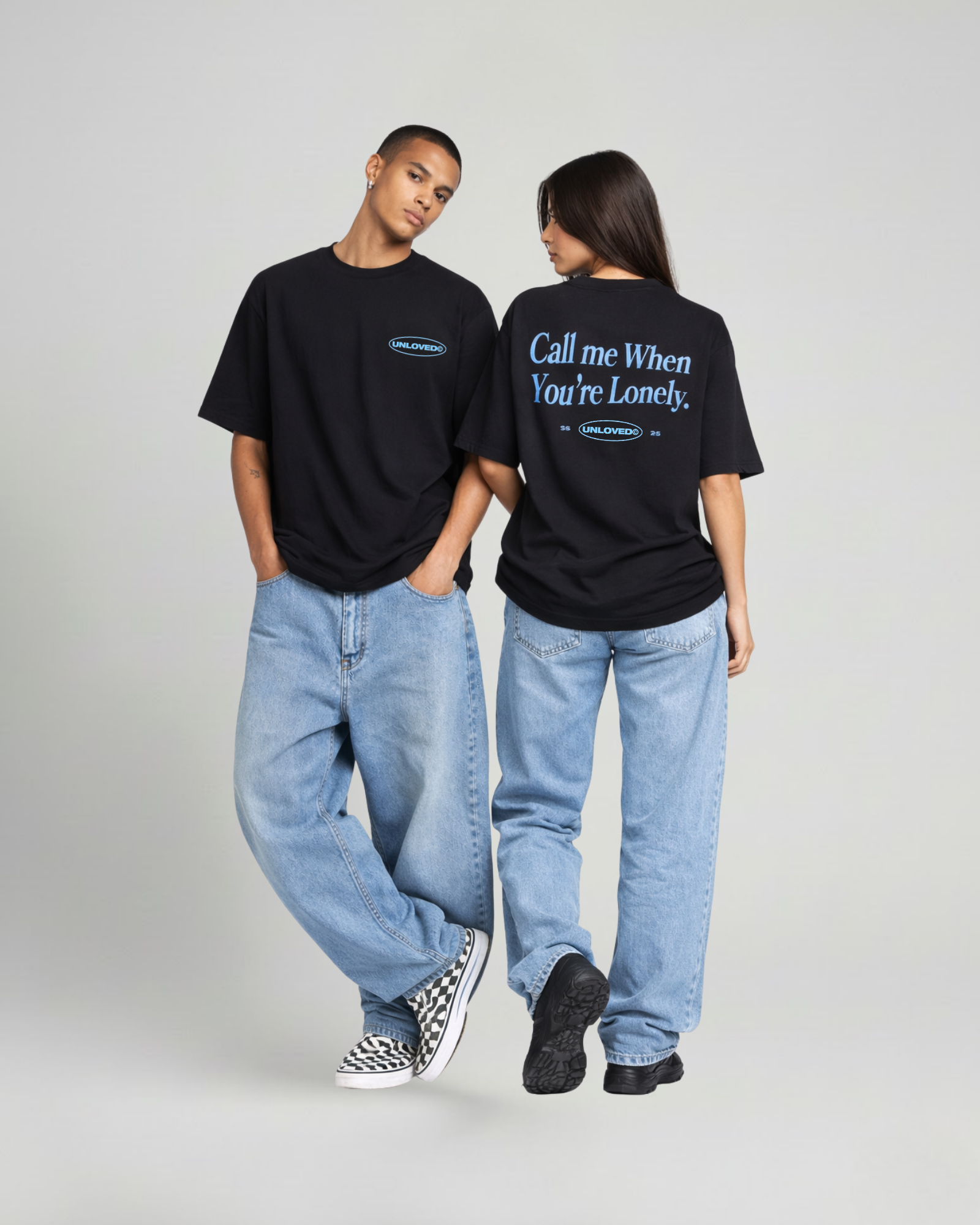 Call Me boxy tee nera