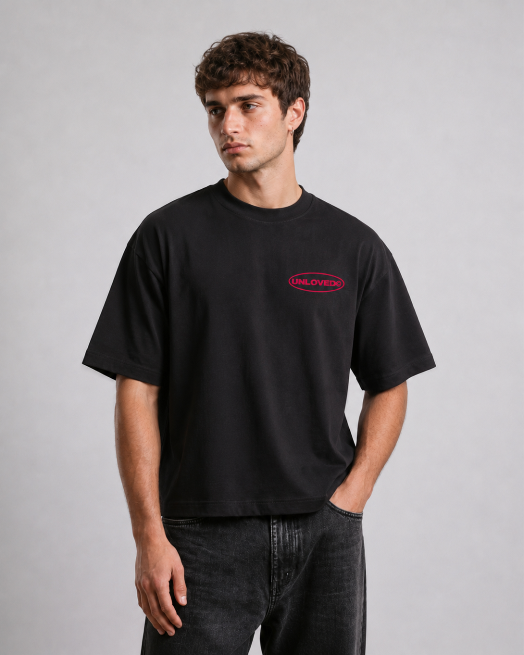 Fall in Love boxy tee nera