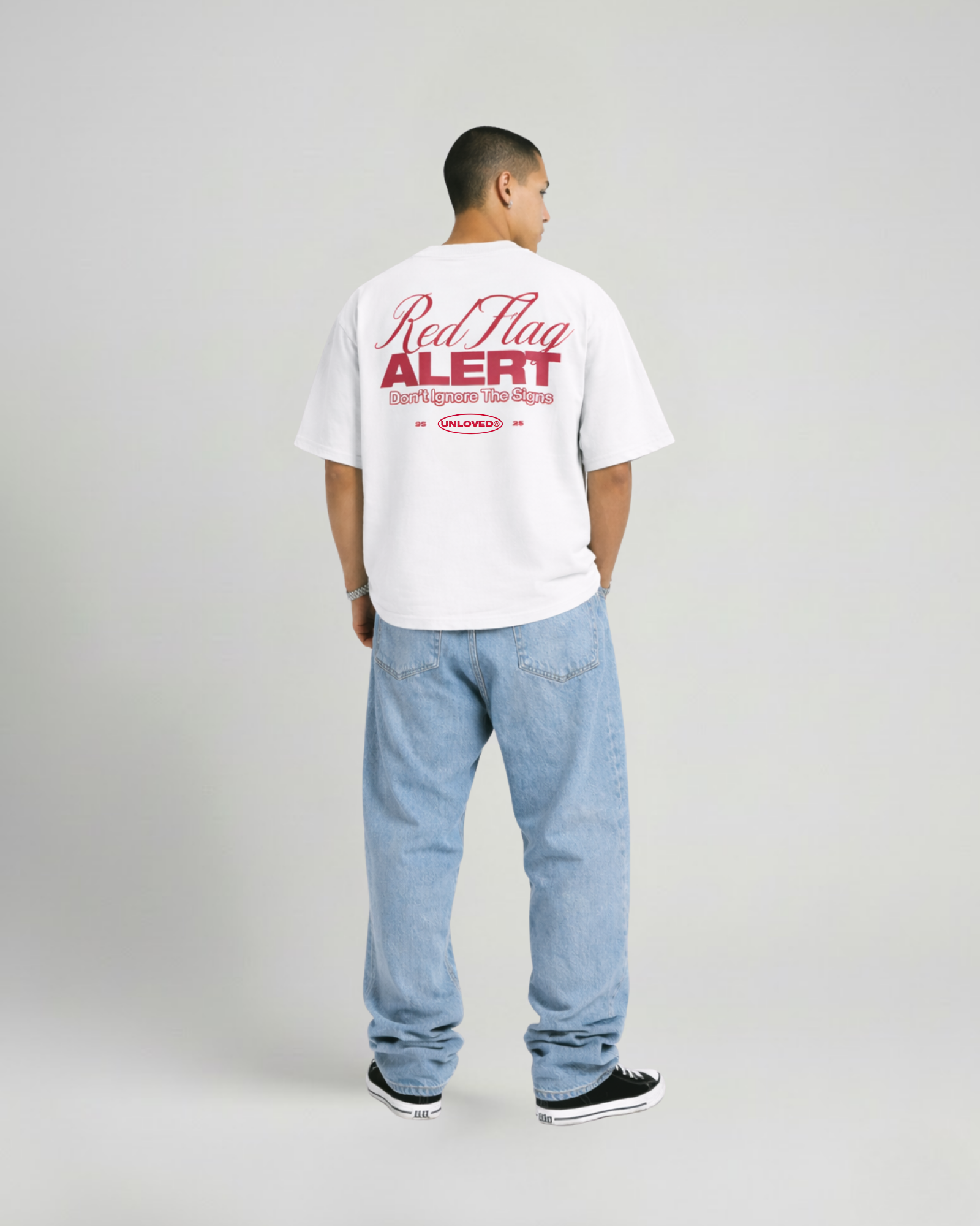 Red Flag boxy tee bianca