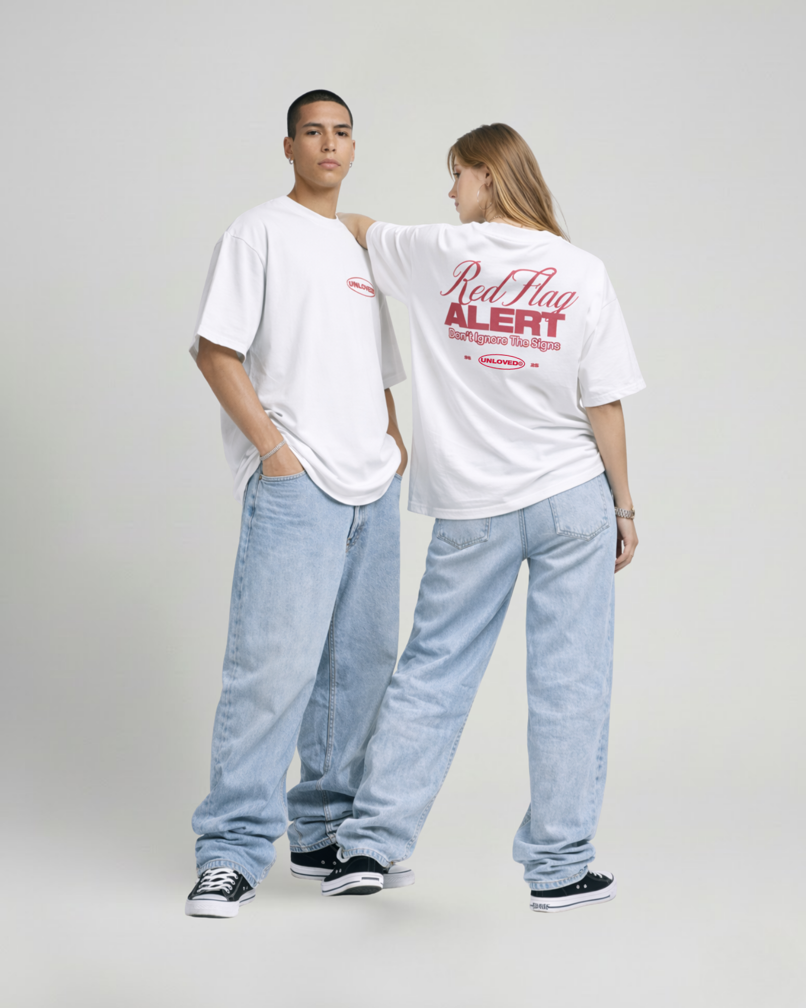 Red Flag boxy tee bianca