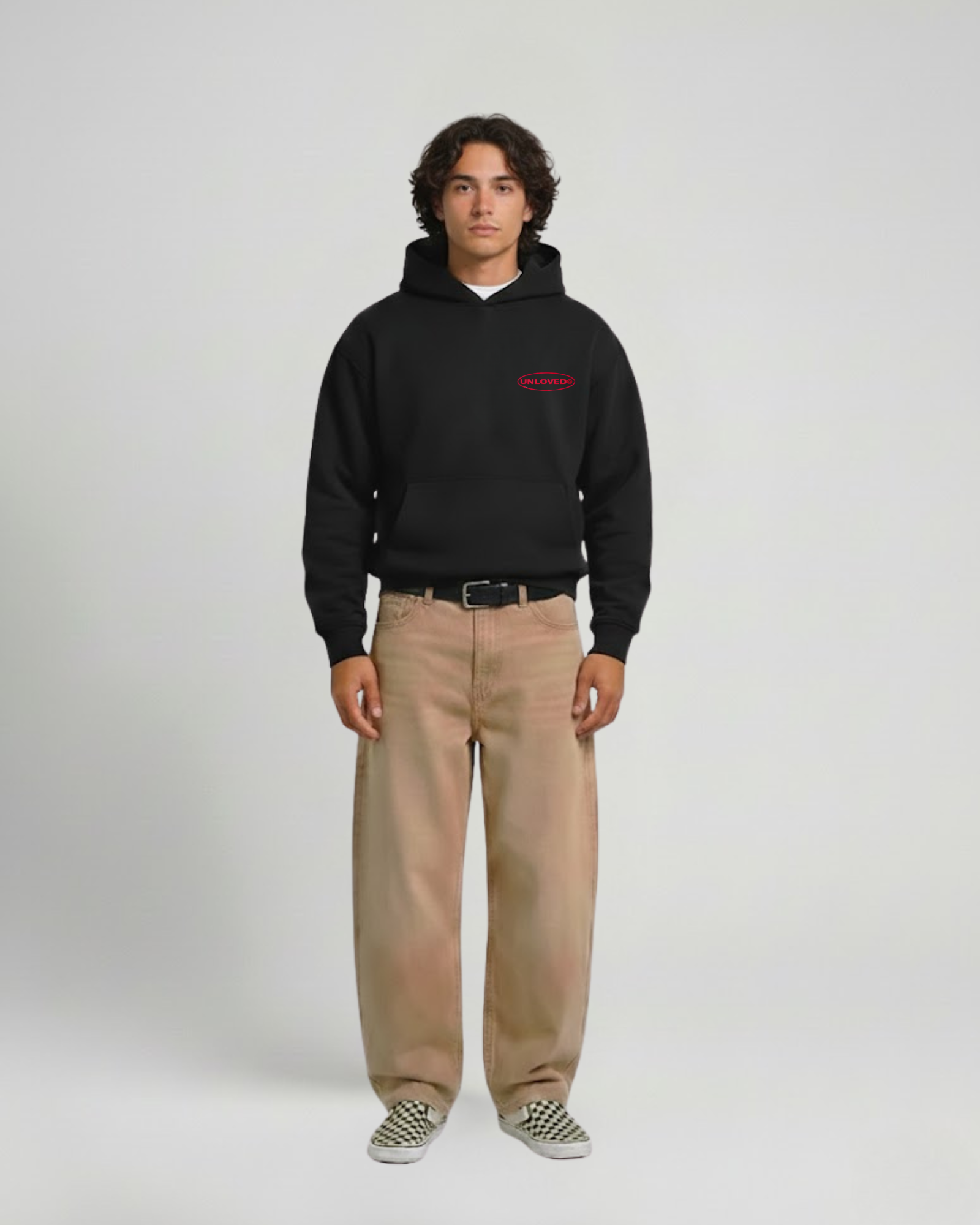 Red Flag boxy hoodie nera