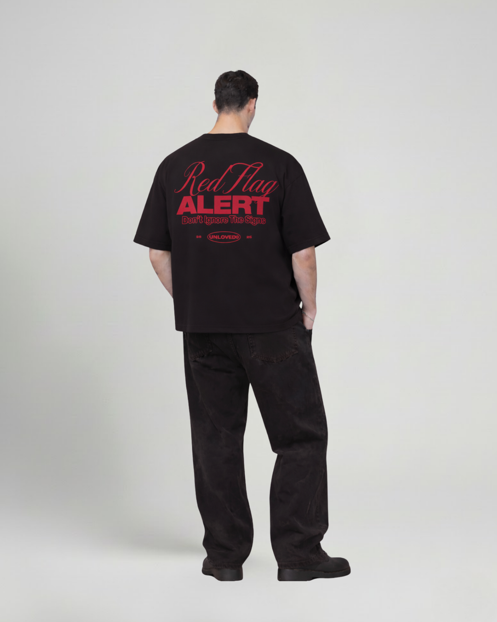 Red Flag boxy tee nera