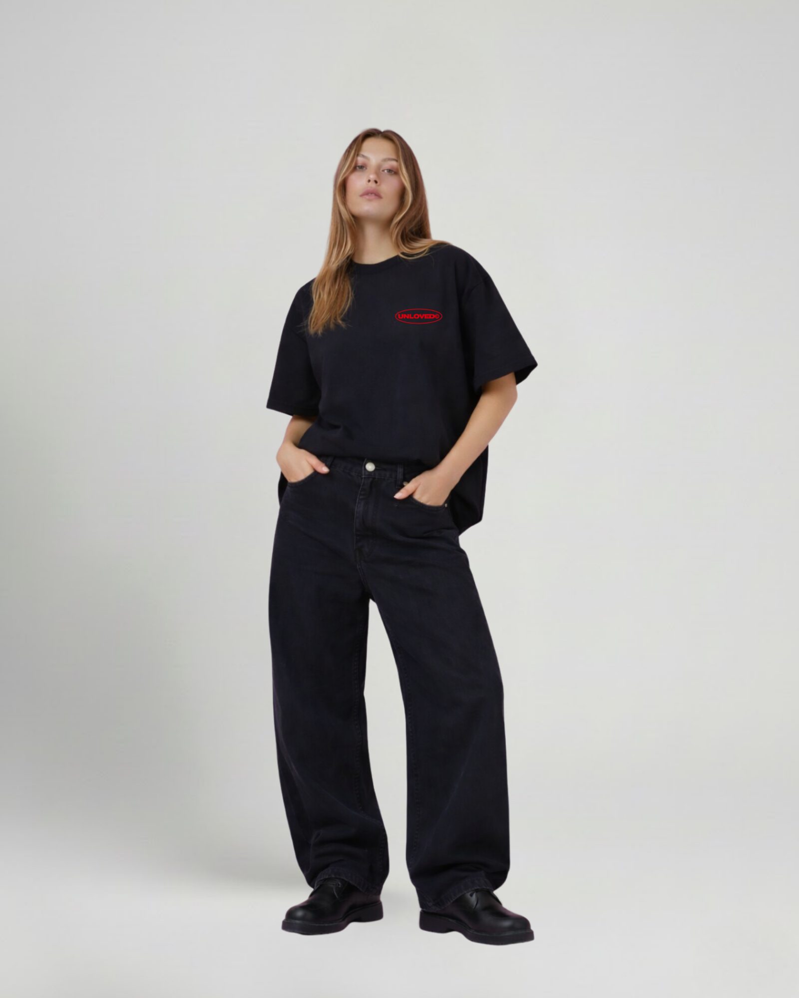 Red Flag boxy tee nera