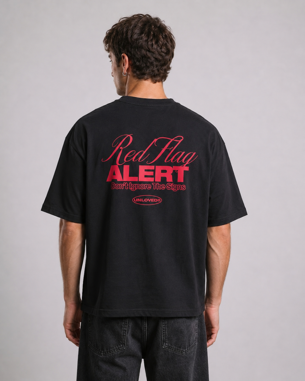 Red Flag boxy tee nera