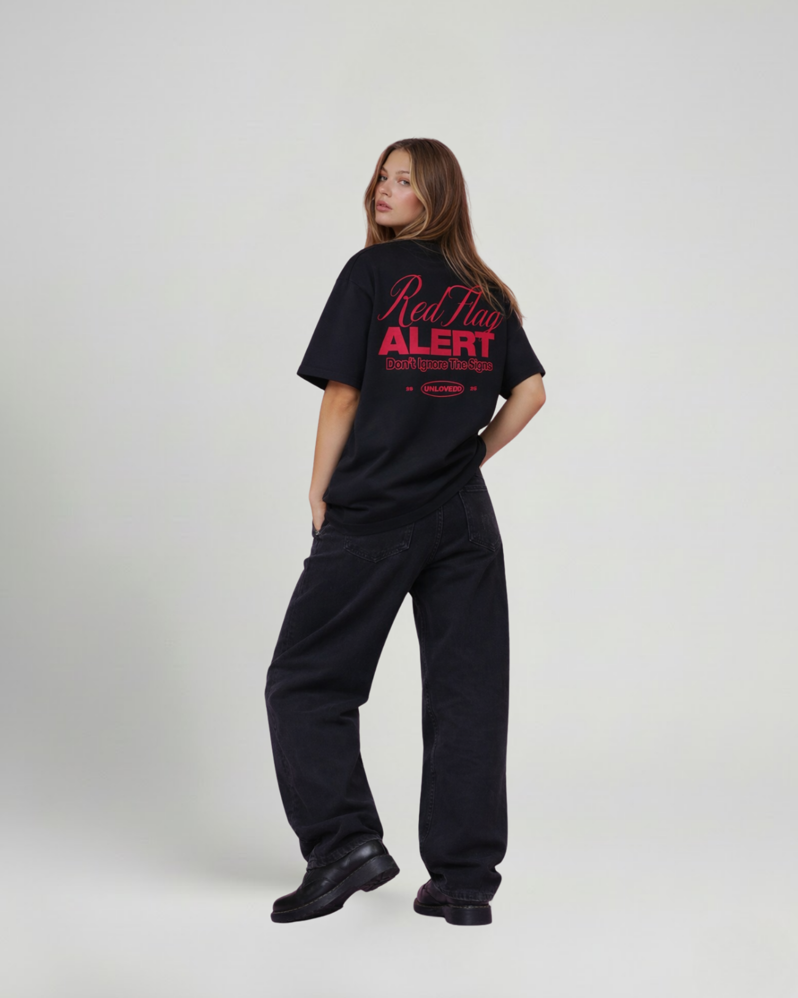 Red Flag boxy tee nera