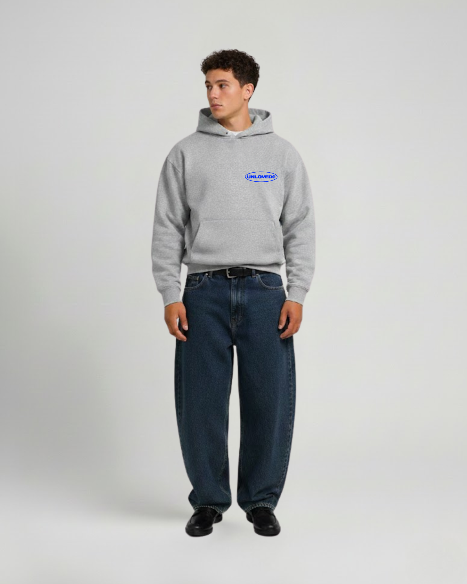 Therapist boxy hoodie grigio