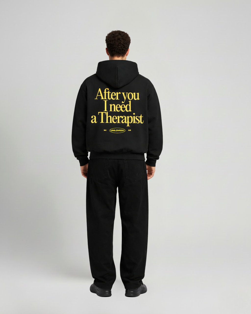 Therapist boxy hoodie nera