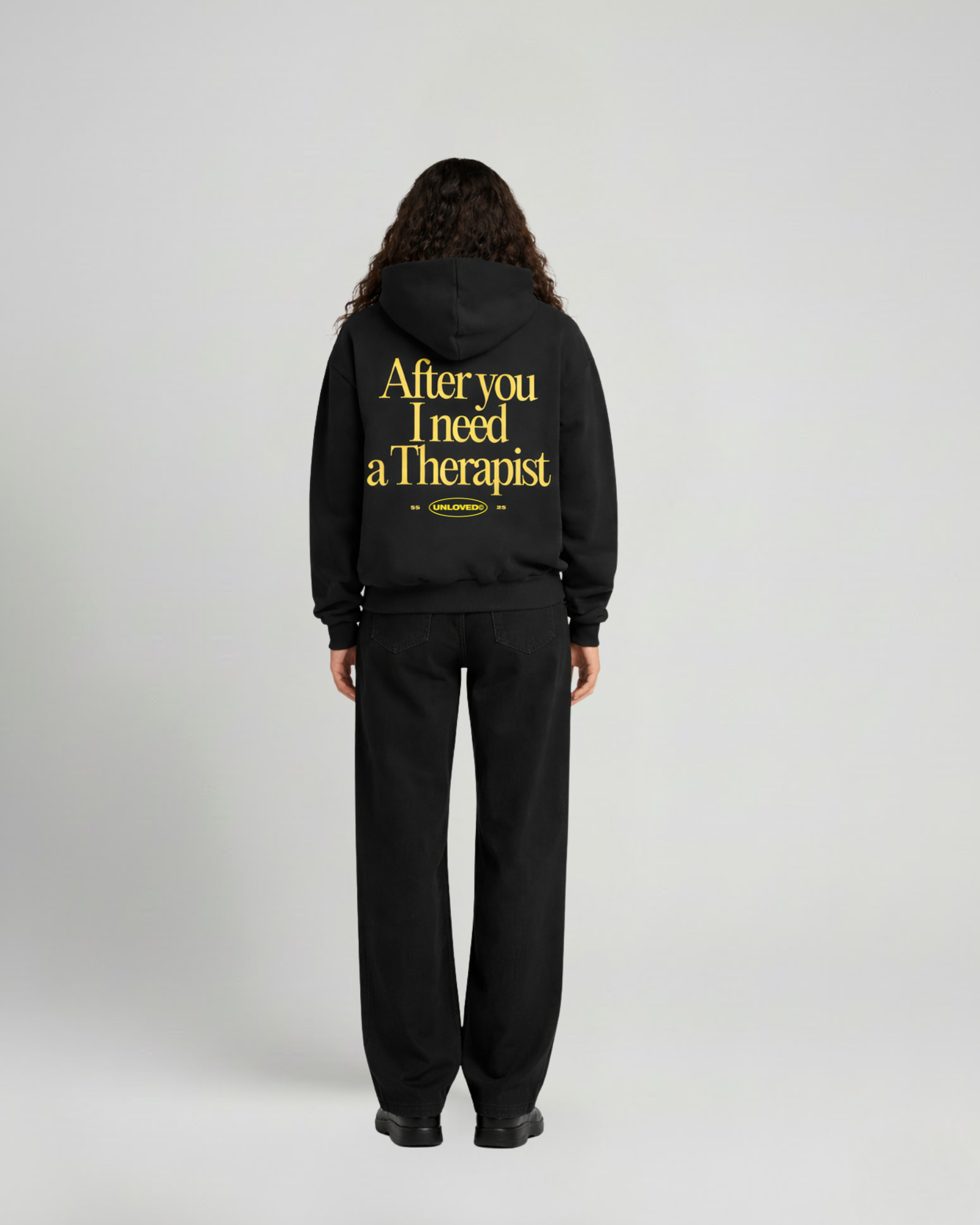 Therapist boxy hoodie nera