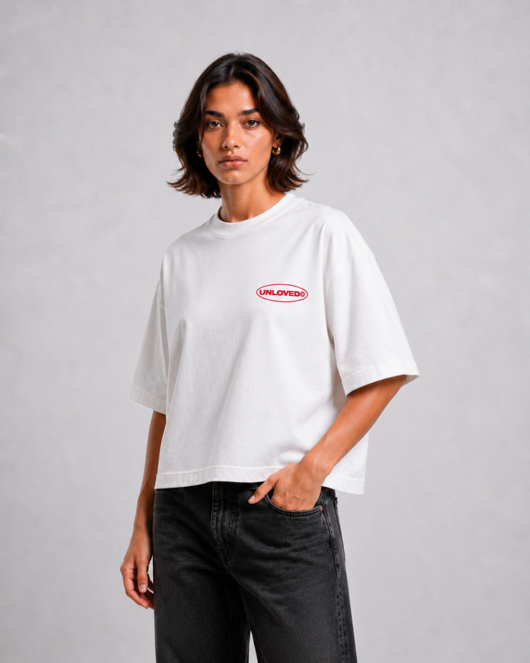 Red Flag boxy tee bianca