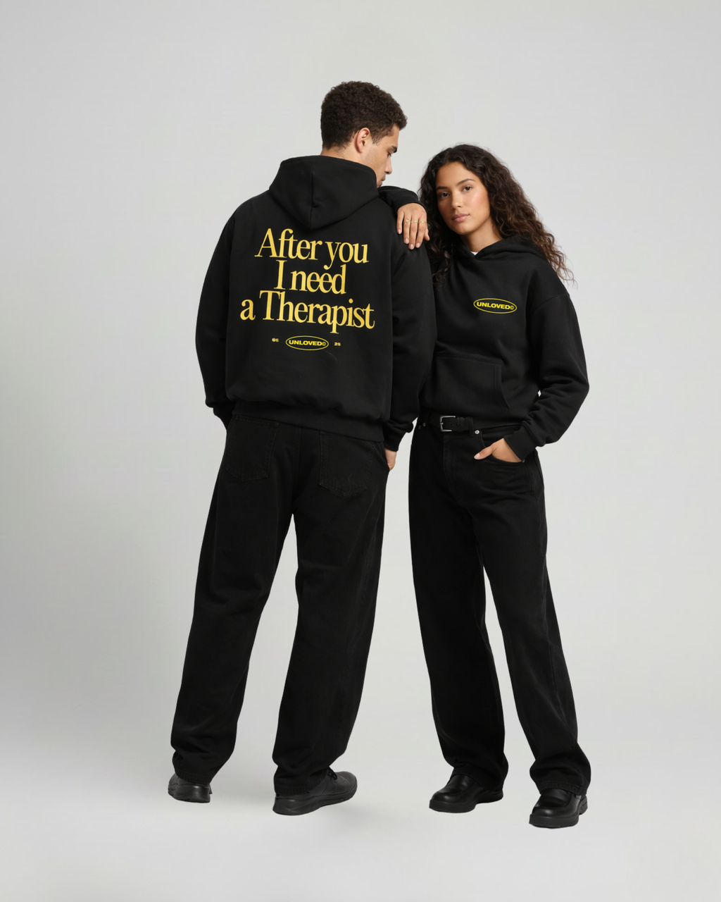 Therapist boxy hoodie nera