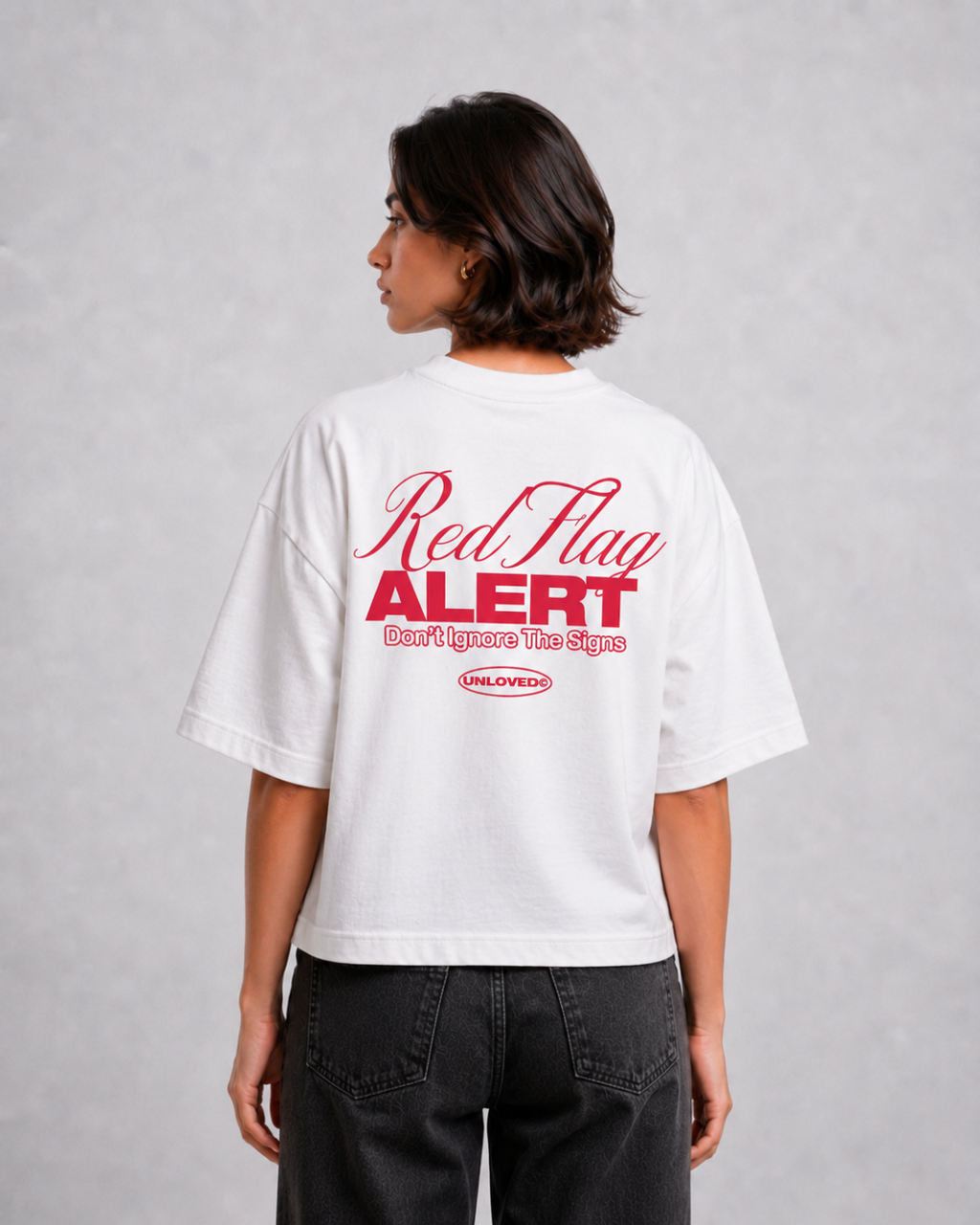 Red Flag boxy tee bianca