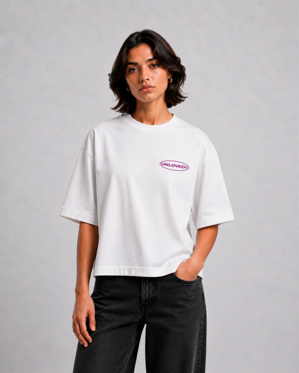 Broken Heart boxy tee bianca
