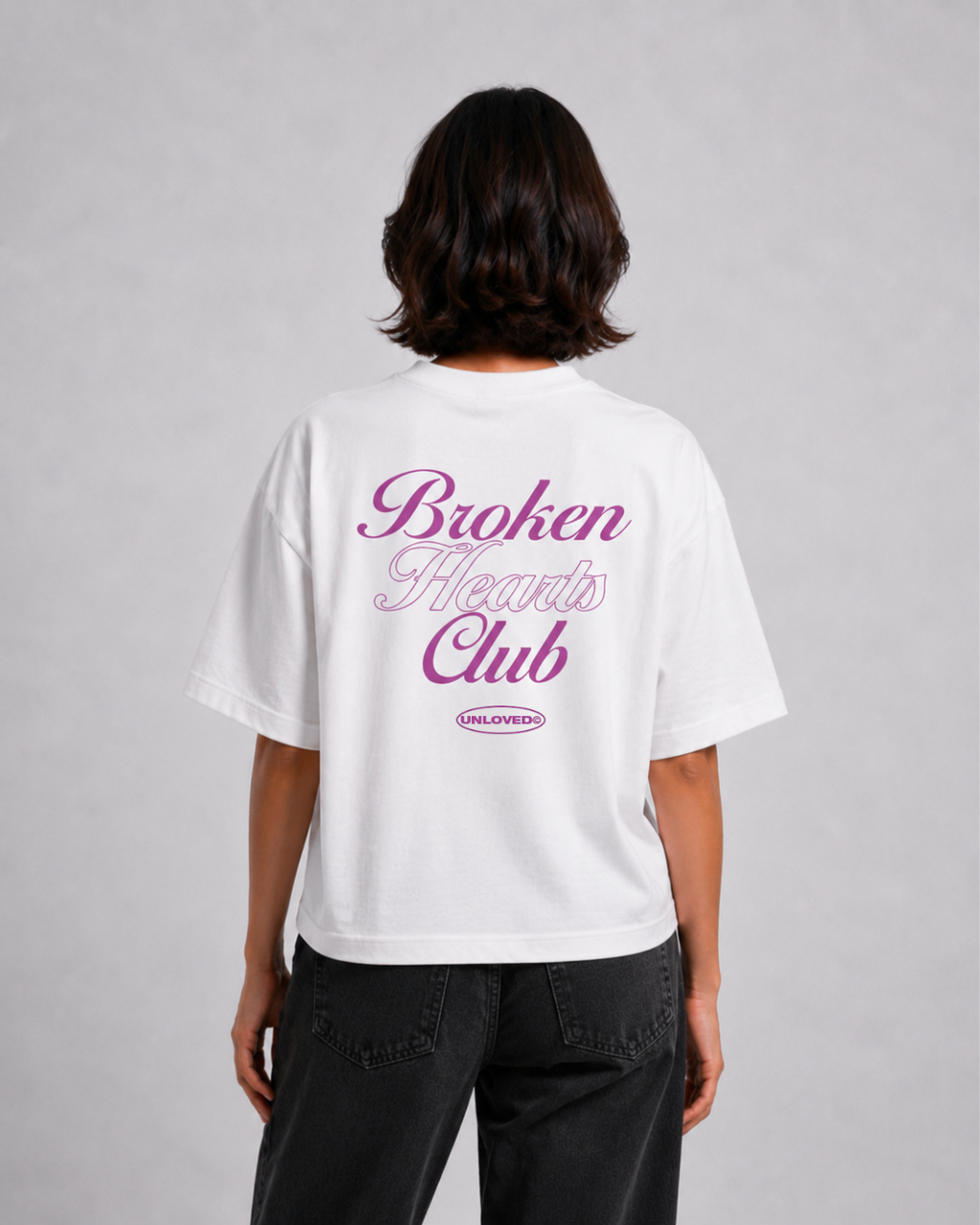 Broken Heart boxy tee bianca