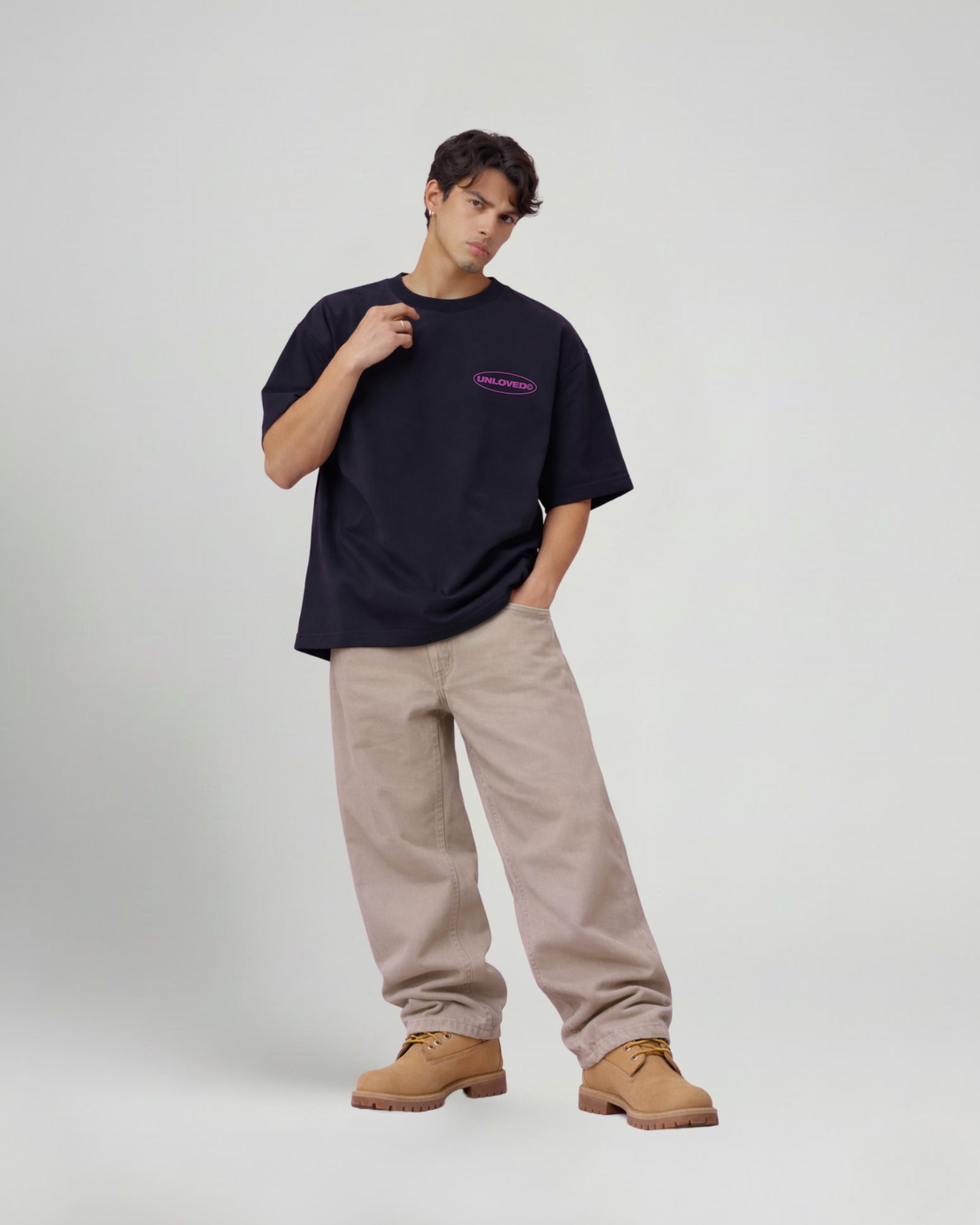 Broken Heart boxy tee nera