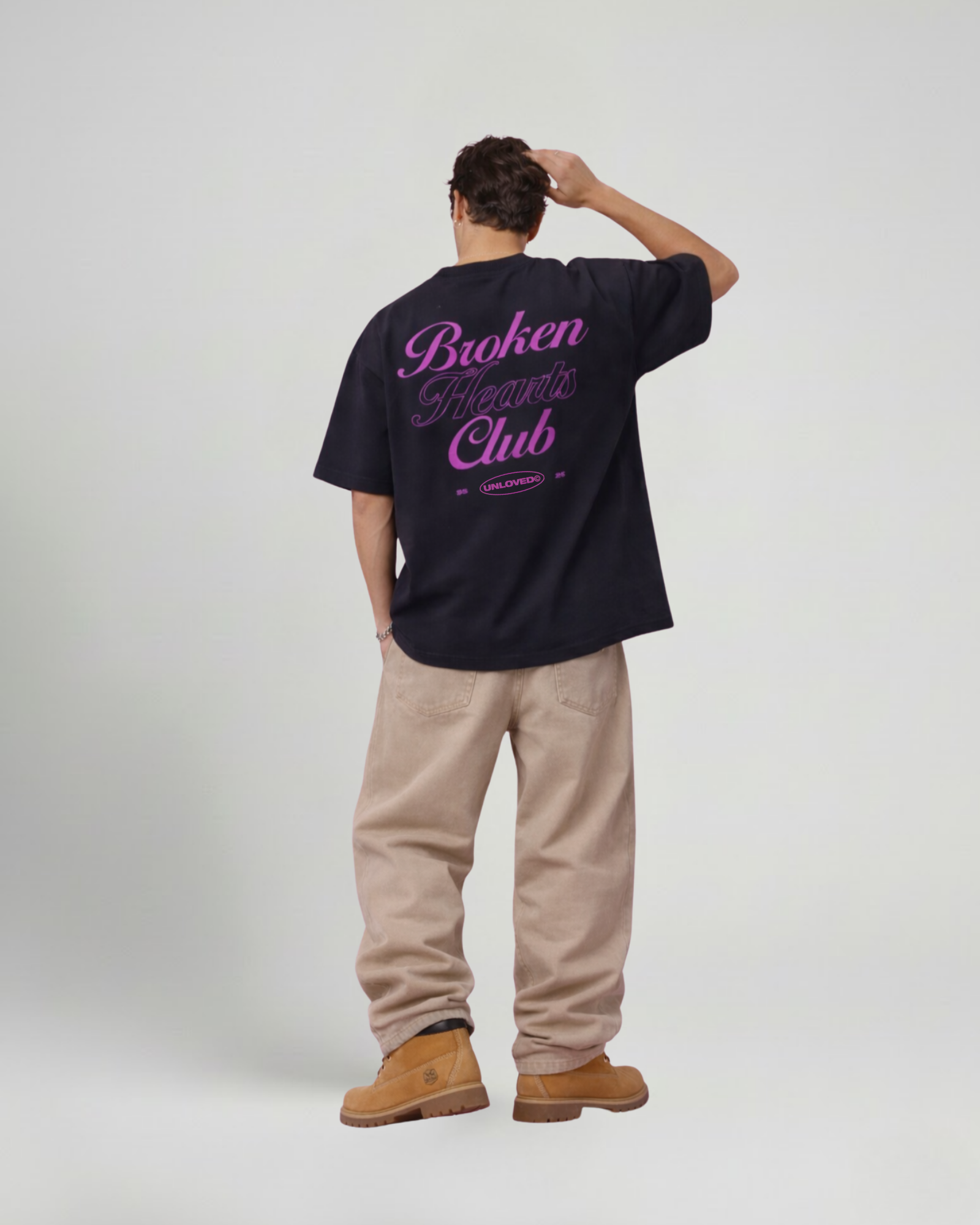 Broken Heart boxy tee nera