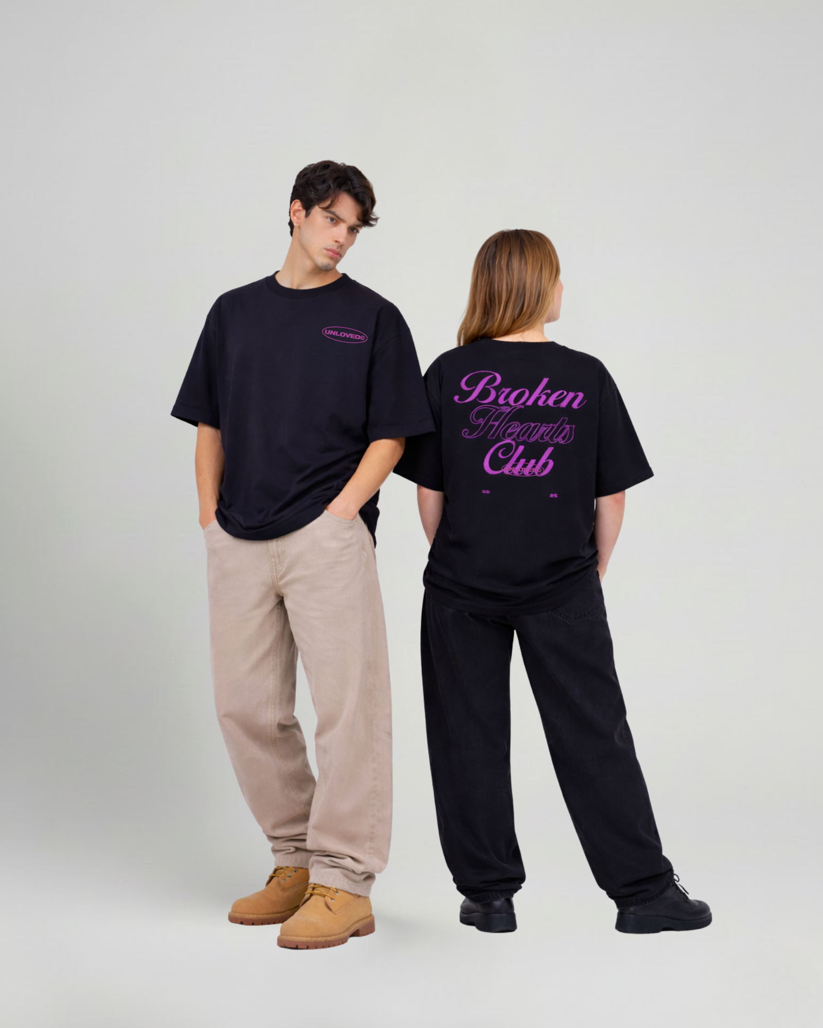 Broken Heart boxy tee nera