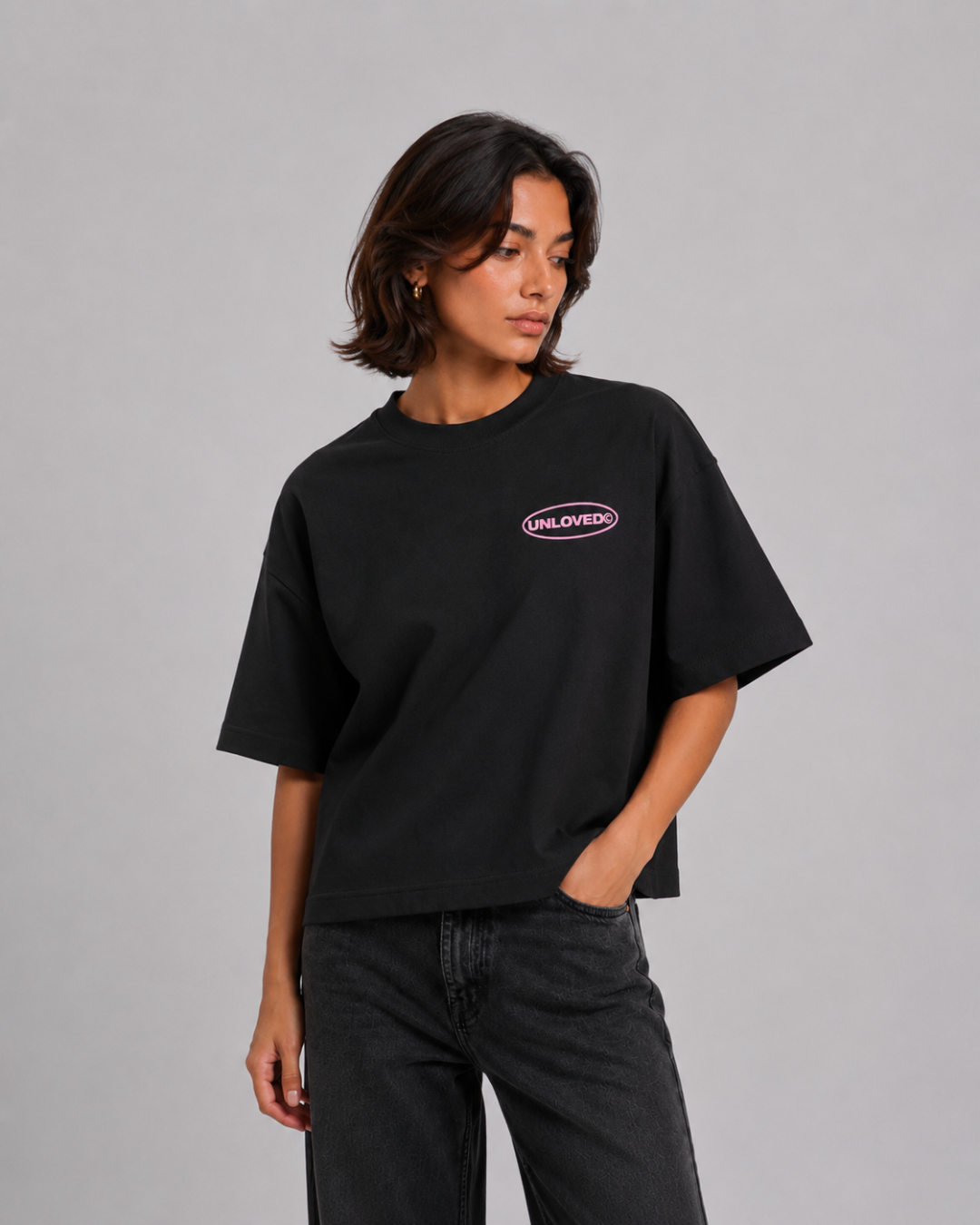 Ibiza holiday boxy tee nera