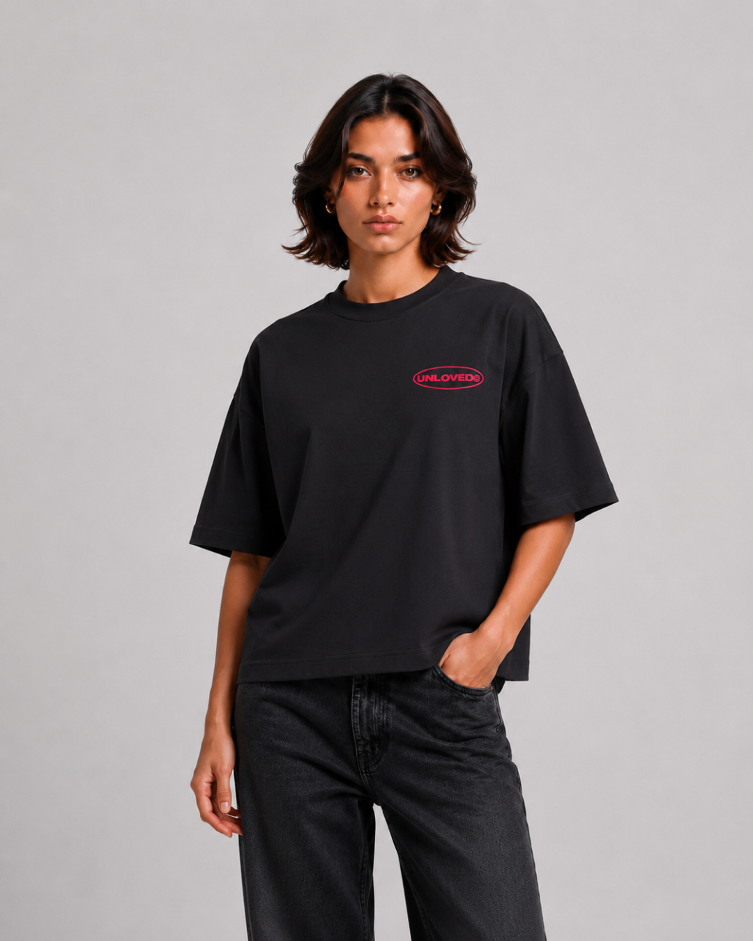 Red Flag boxy tee nera