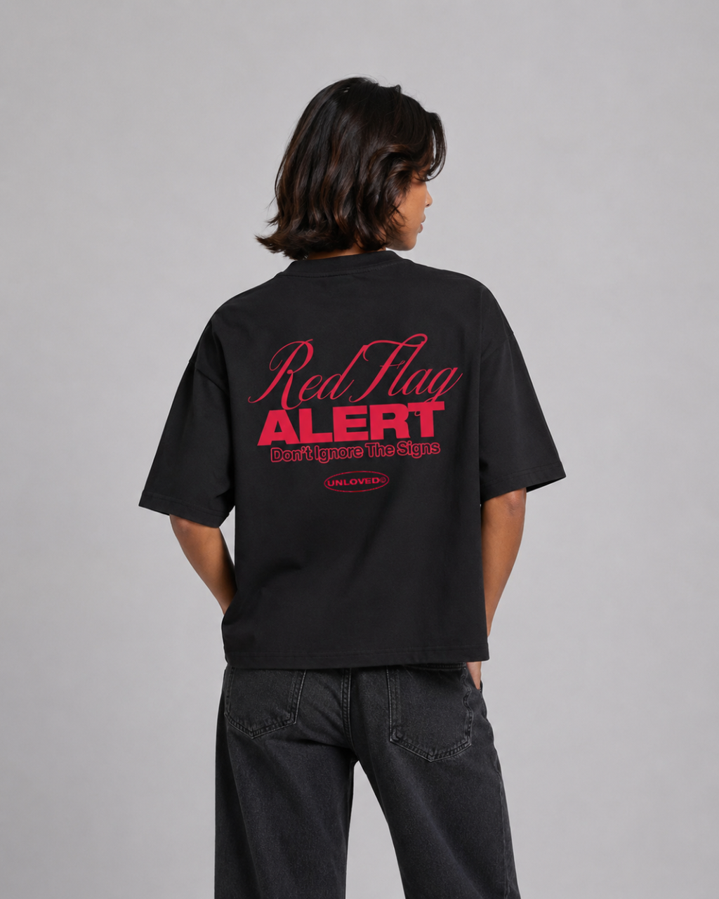 Red Flag boxy tee nera