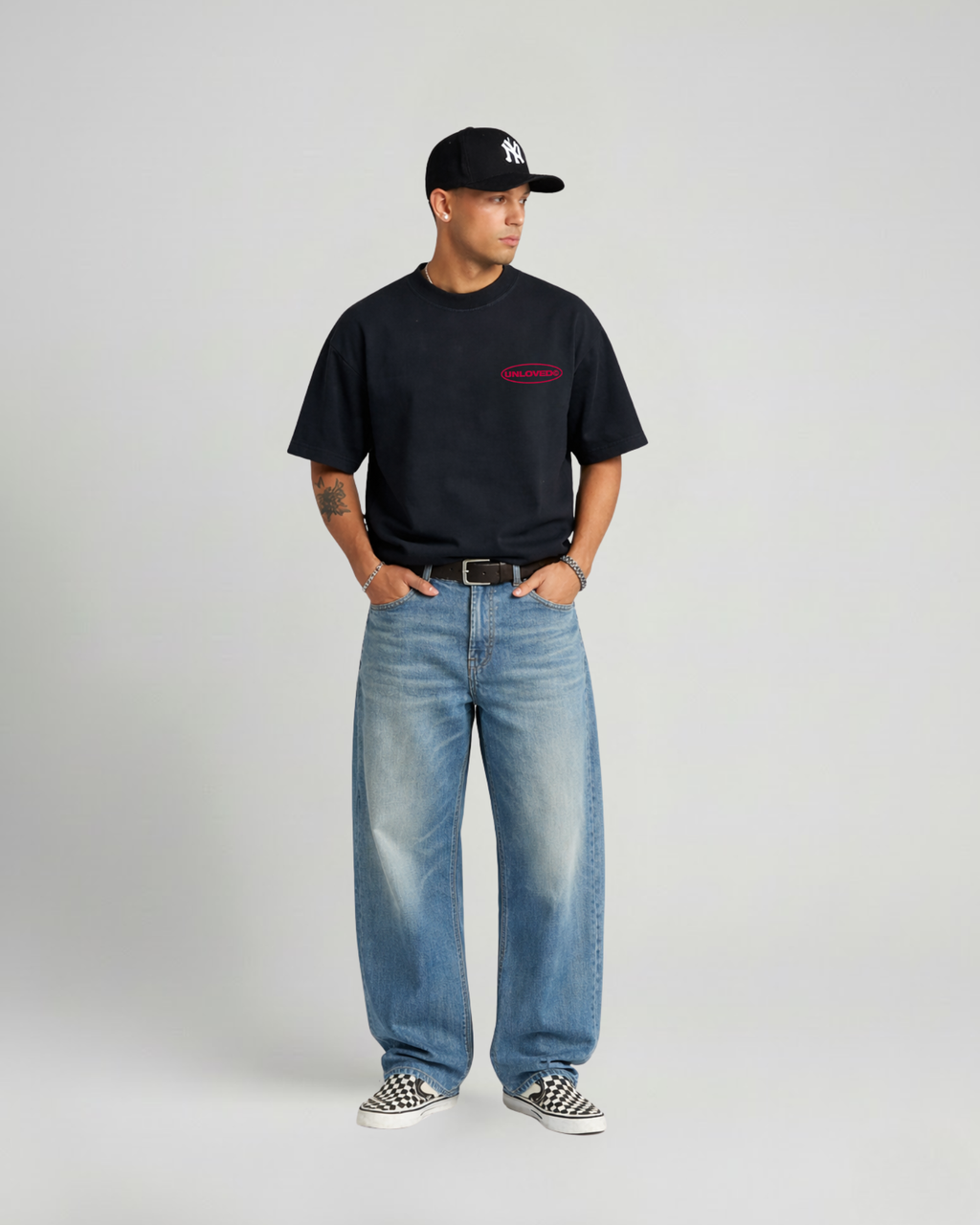 Fall in Love boxy tee nera