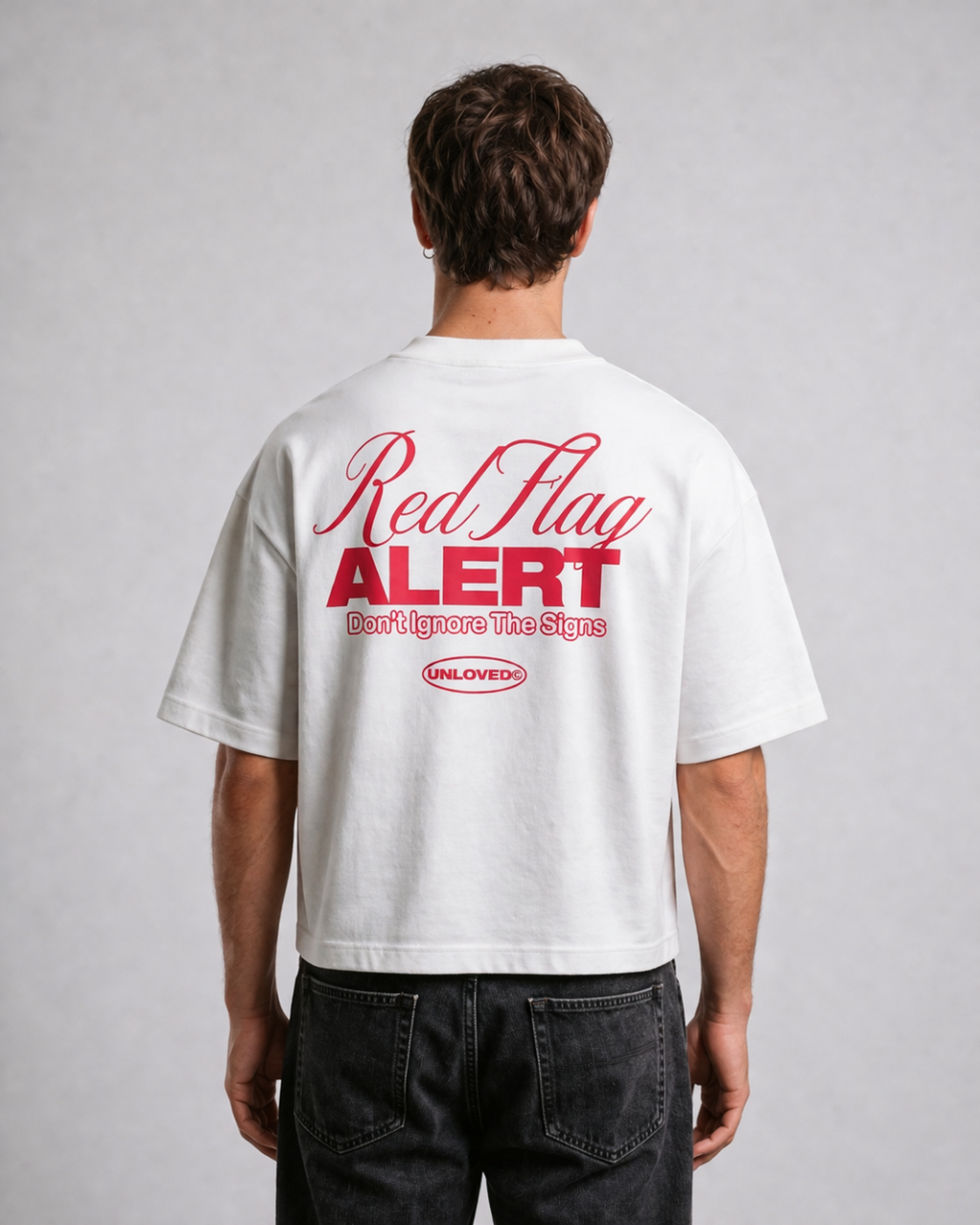 Red Flag boxy tee bianca
