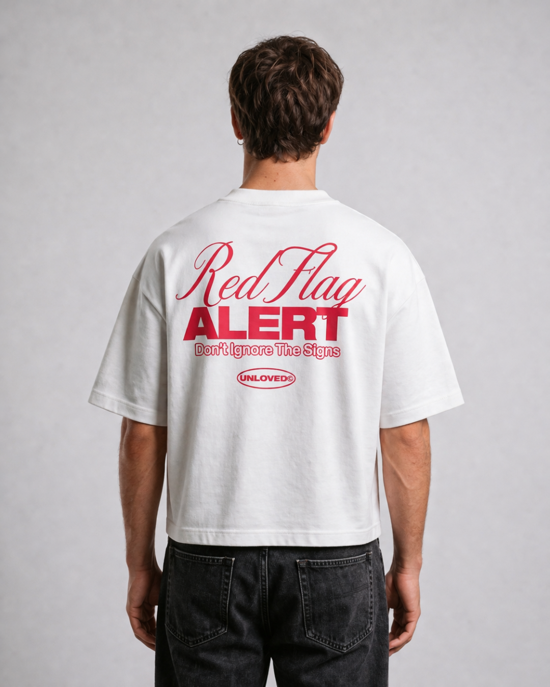Red Flag boxy tee bianca