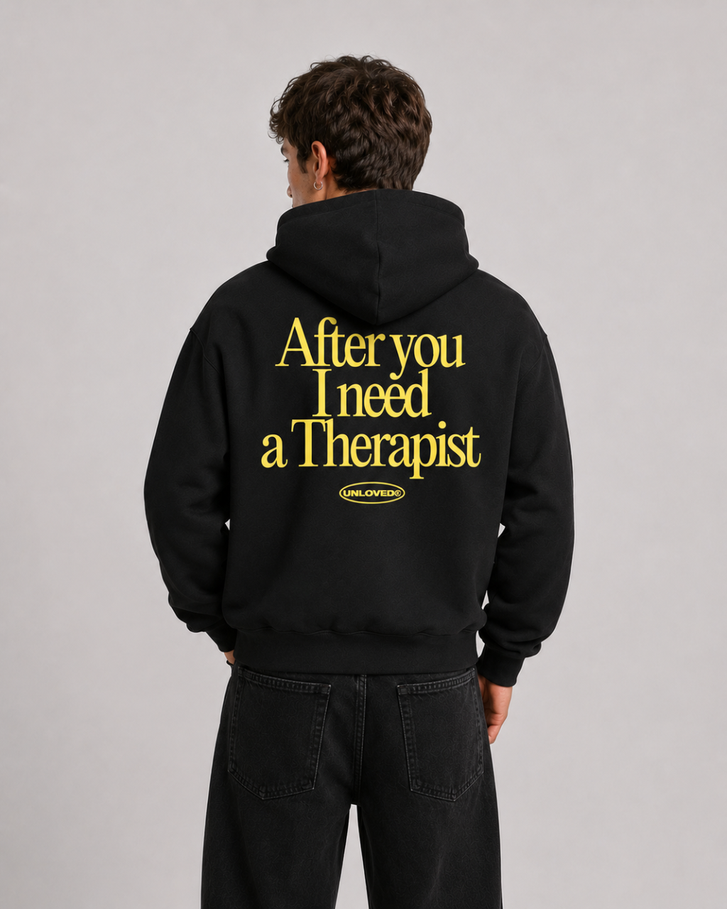 Therapist boxy hoodie nera
