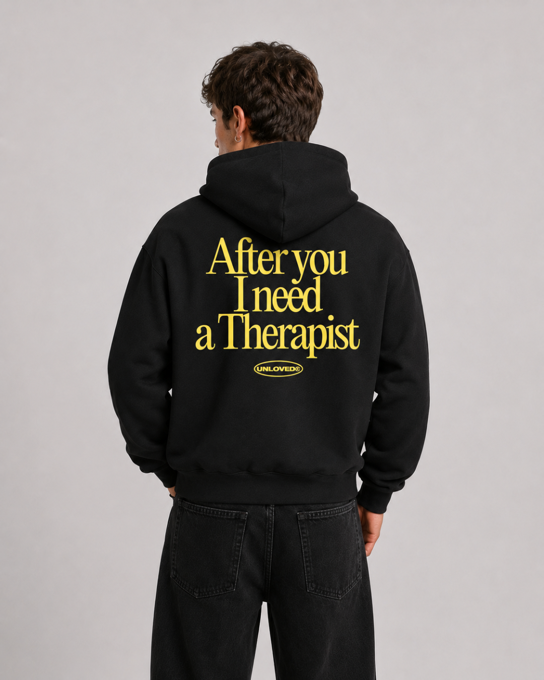 Therapist boxy hoodie nera