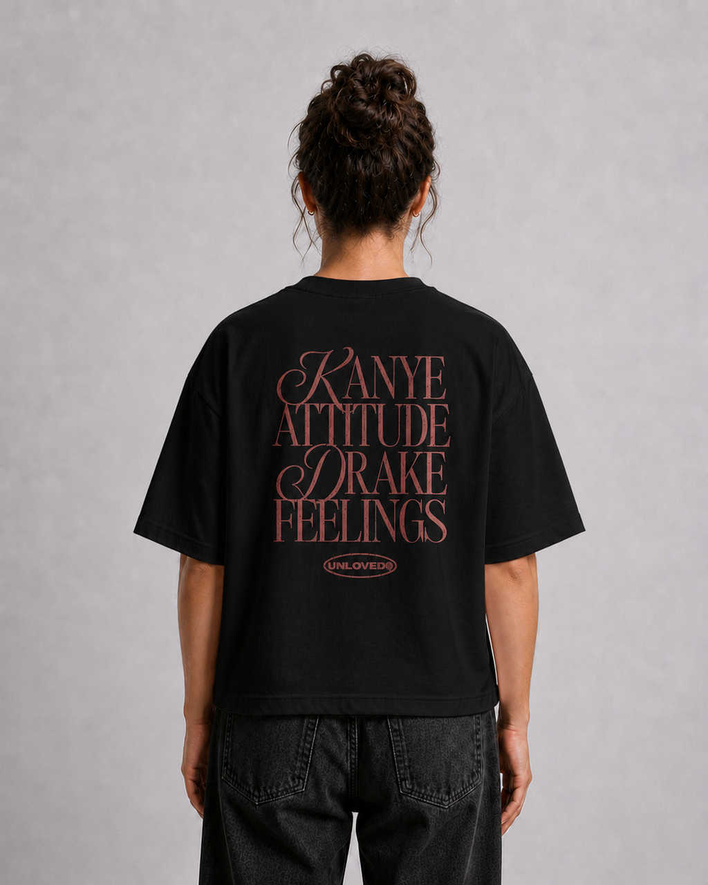 Kanye & Drake boxy tee nera