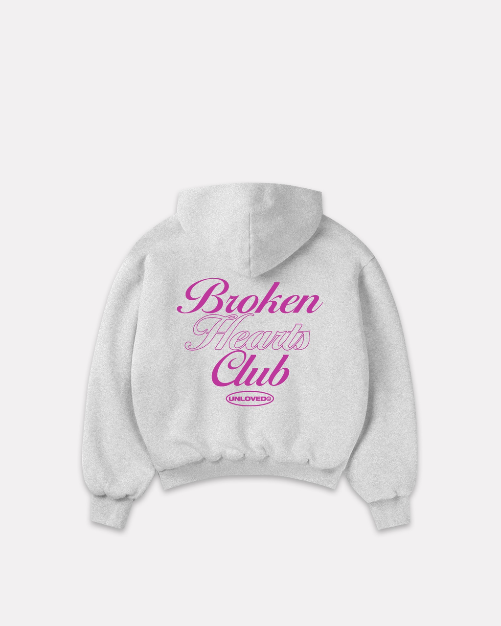 Broken Heart boxy hoodie grigia