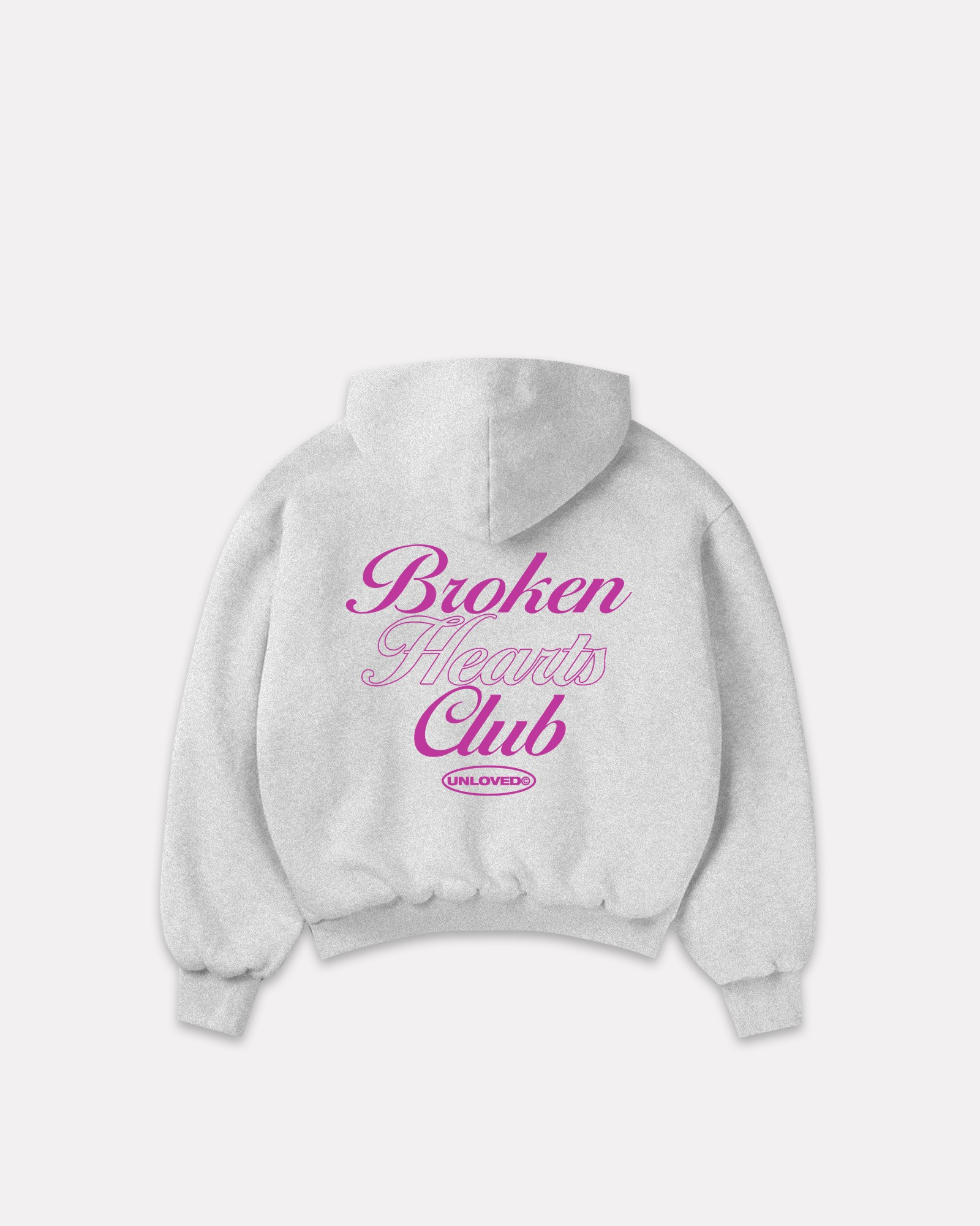 Broken Heart boxy hoodie grigio