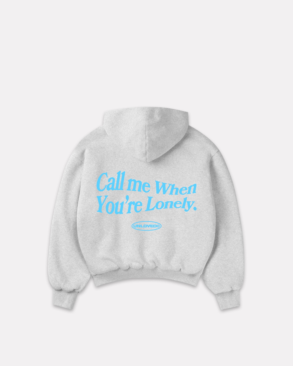 Call Me boxy hoodie grigia