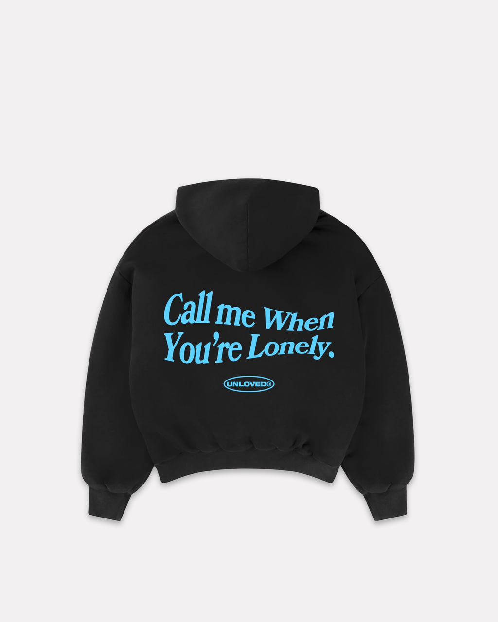 Call Me boxy hoodie nera