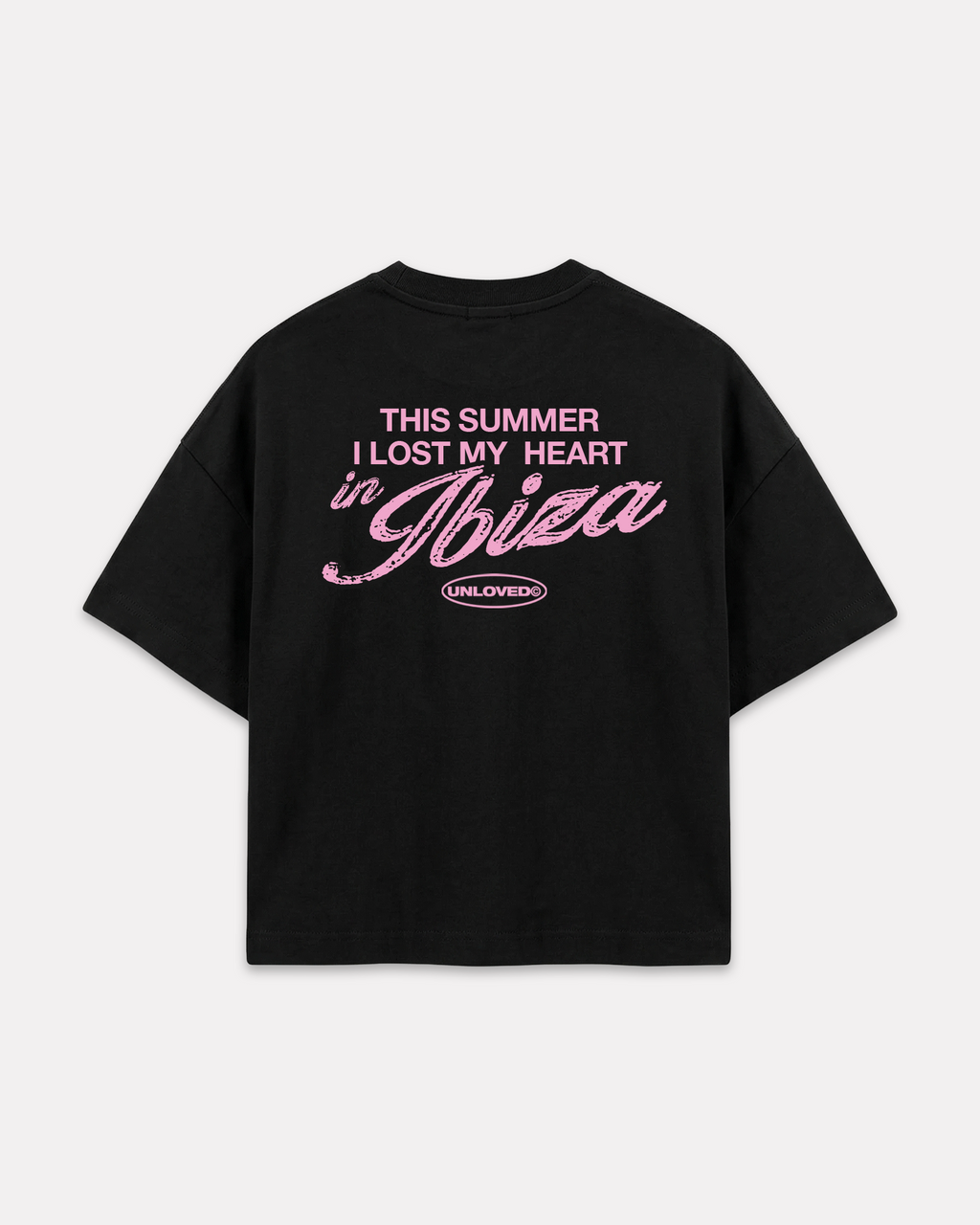 Ibiza holiday boxy tee nera