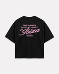 Ibiza holiday boxy tee nera