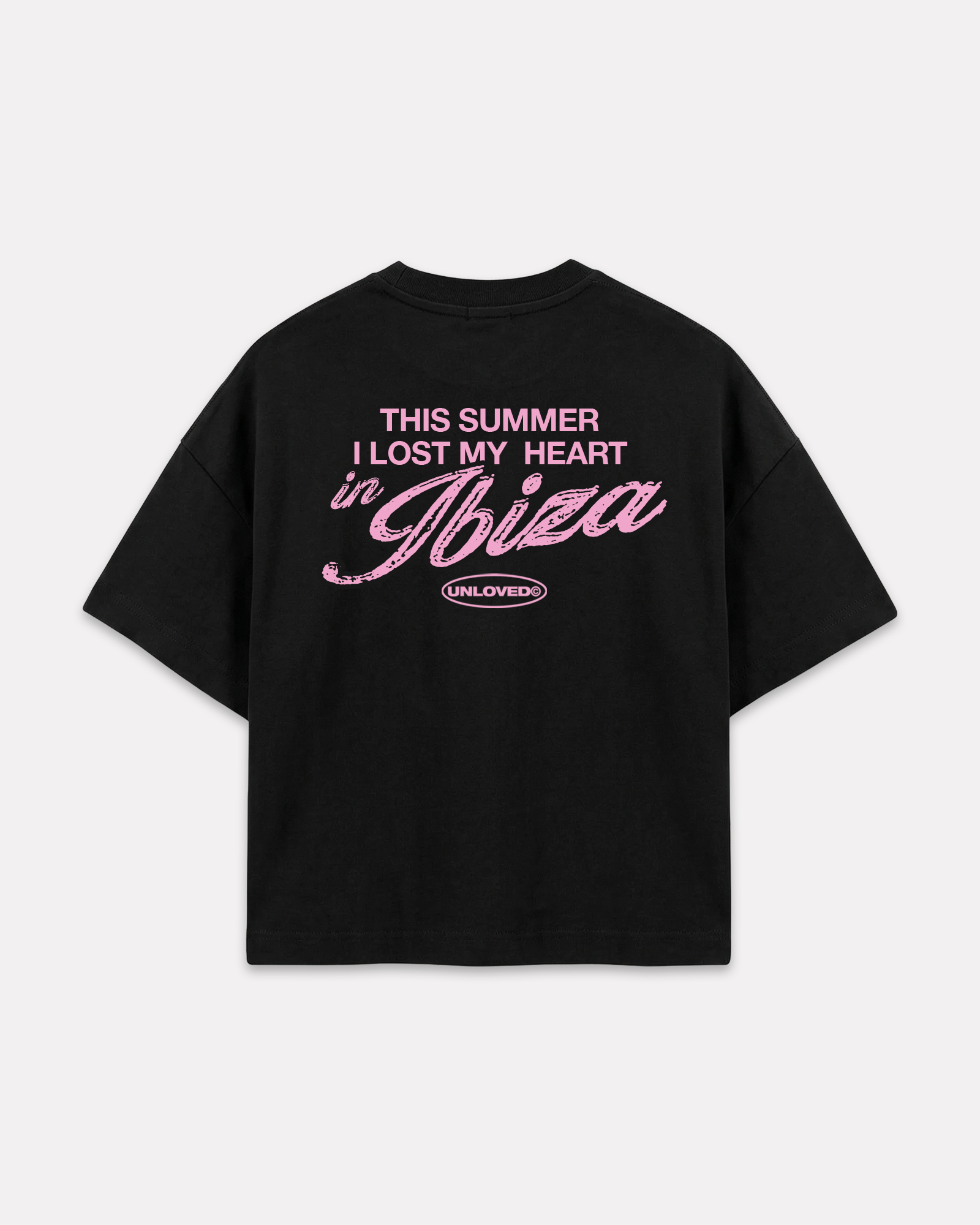 Ibiza holiday boxy tee nera