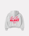 Red Flag boxy hoodie grigia