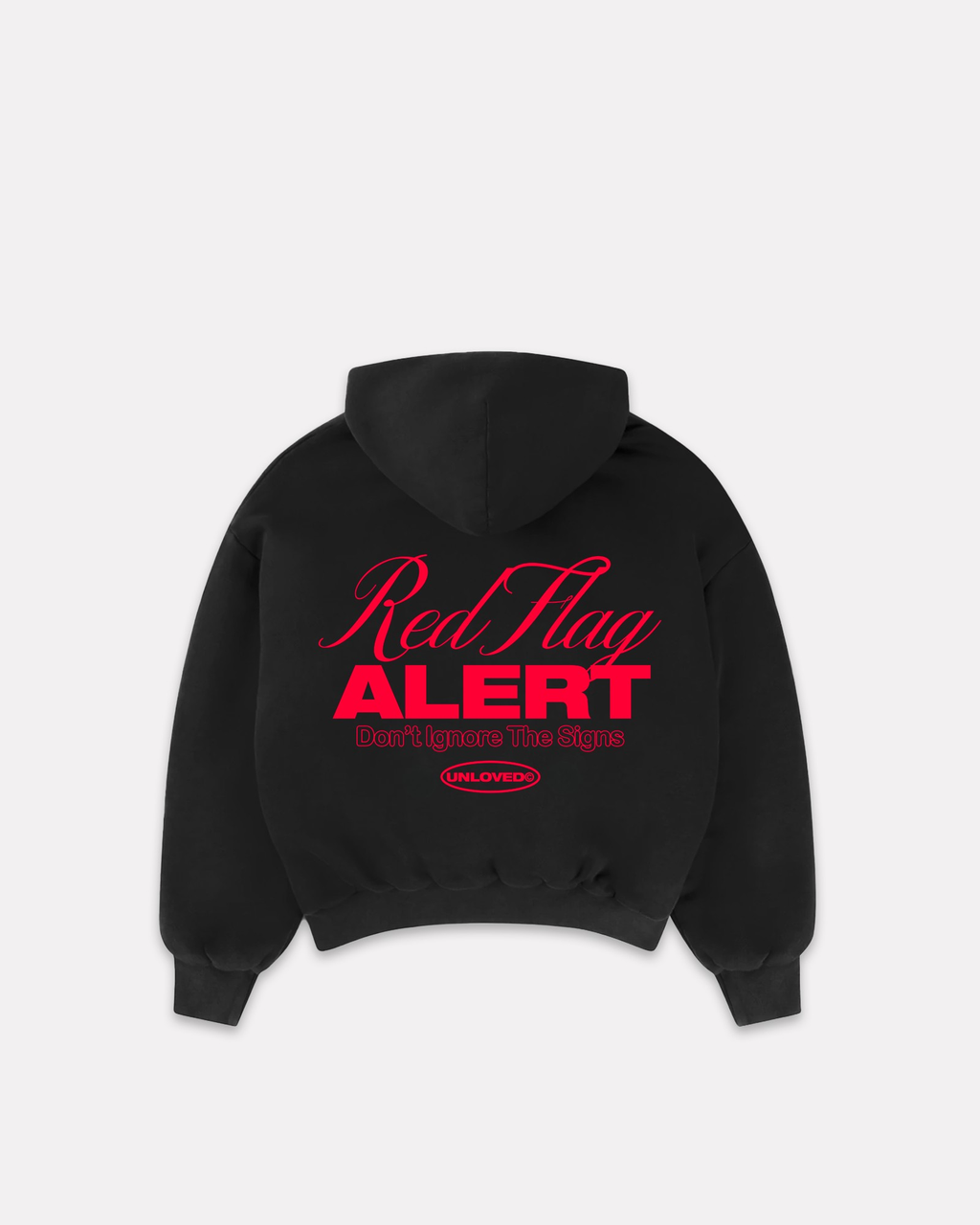 Red Flag boxy hoodie nera