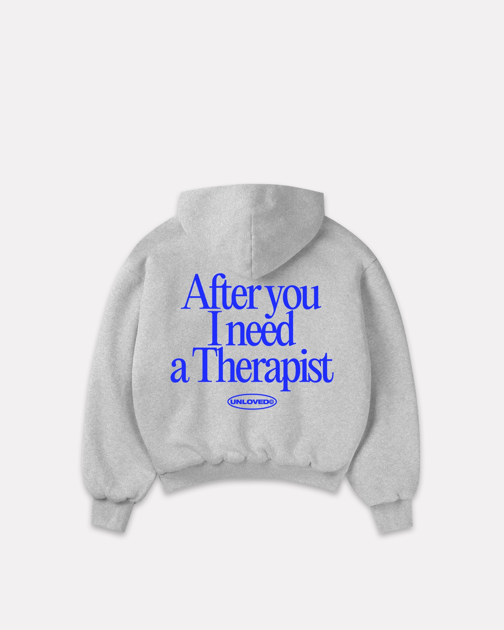 Therapist boxy hoodie grigia