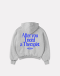 Therapist boxy hoodie grigia
