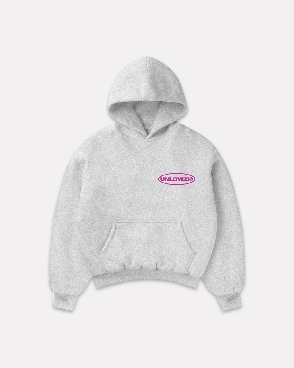 Broken Heart boxy hoodie grigia
