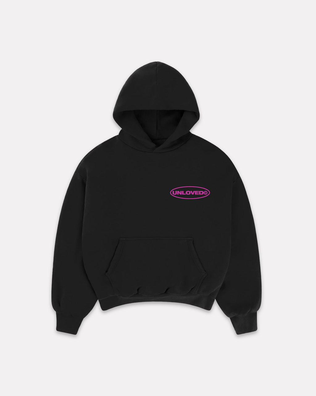 Broken Heart boxy hoodie nera