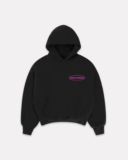 Broken Heart boxy hoodie nera