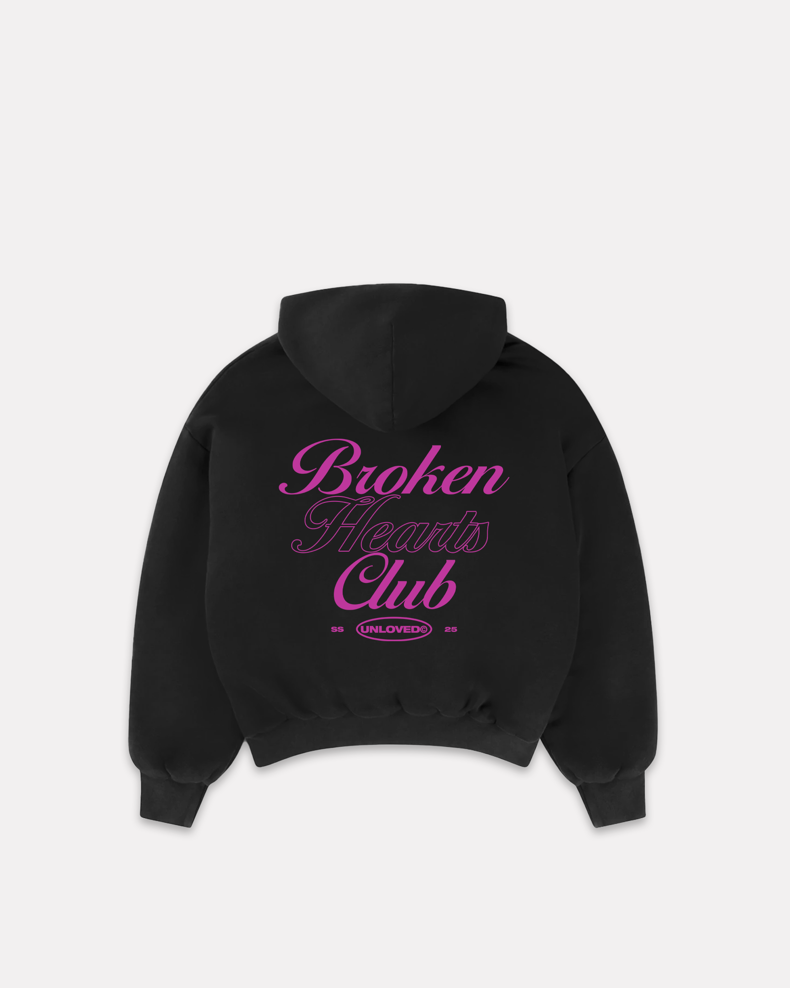 Broken Heart boxy hoodie nera