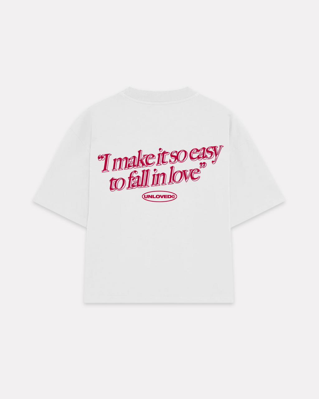 Fall in Love boxy tee bianca